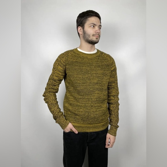 G-Star Other - NWOT G Star Raw Men’s Muzuki Knit Crewneck Sweater in Yellow/Black Size L
